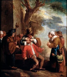 Zahnarzt, Schmerz aus der Serie Die fünf Sinne, 17. Jahrhundert