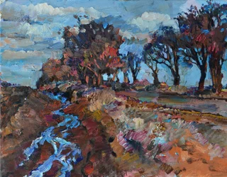 Herbst Flusslandschaft