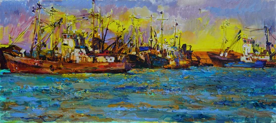 Sonnenuntergang Fischerboote