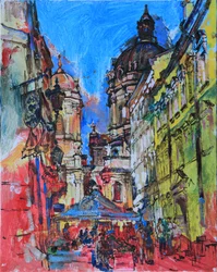 Lebhafter Stadtmarkt