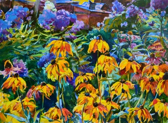 Lebendige Gartenblumen