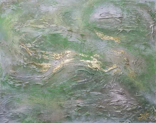 Grün-goldener Mineralfluss