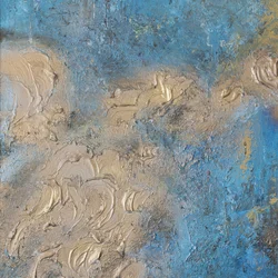 Texturiertes Blau-Gold-Abstrakt