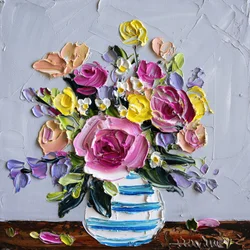 Lebhafte Impasto Blumen