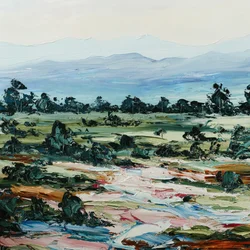 Lebendige strukturierte Landschaft