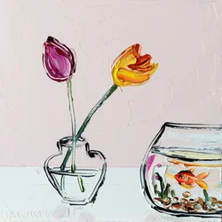Lebhafte Tulpen Goldfisch
