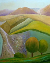 Abstrakte Landschaftshügel