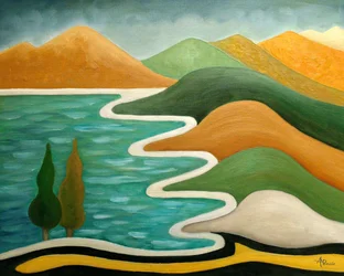 Abstrakte Flusslandschaft