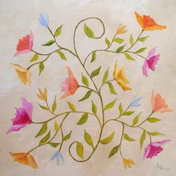 Bunte Blumenranken