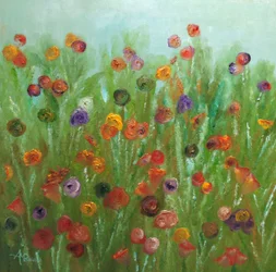 Buntes Blumenfeld