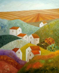 Buntes Hangdorf