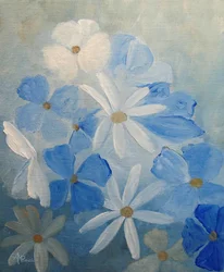 Träumende blaue Blüten