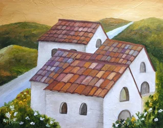 Toskanisches Hügeldorf