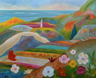 Leuchtende Küstenlandschaft