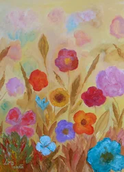 Lebendige Gartenblüten