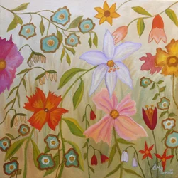 Lebendige Gartenblüten