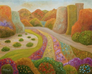 Lebhafter Gartenweg