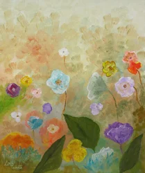 Verspieltes Blumenfeld