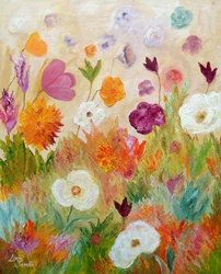 Verspielte Gartenblüten