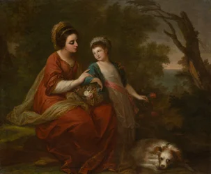 Mrs. Hugh Morgan und ihre Tochter