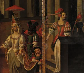 Vierfacher doppelseitiger Bildschirm, ca. 1700