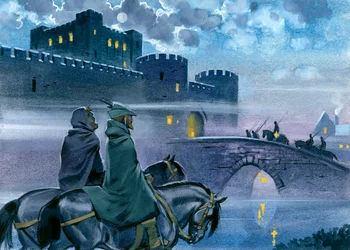 Robin Hood vor der Burg Nottingham