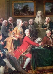 Ein Abend bei Madame Geoffrin (Detail)