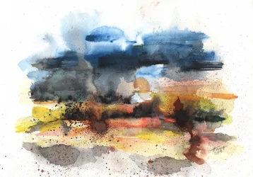 Lebendiger abstrakter Horizont