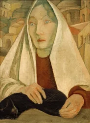 Frau mit Katze