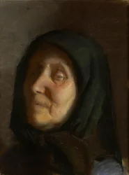 Eine blinde Frau