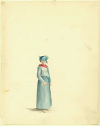 Zeichnung einer Kreolin von Anna Maria Von Phul