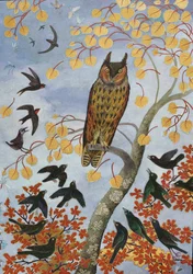 Die Eule Stöcke und Steine 2, 2017