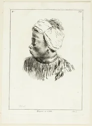 Kopf einer Schwarzen Person (Profil)