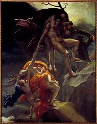Sintflutszene. Gemälde von Anne Louis Girodet de Roucy-Trioson
