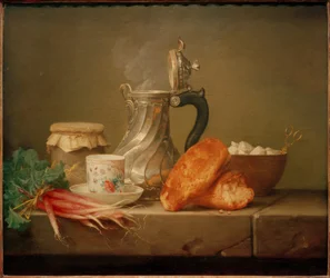 La Chocolatière - Stillleben mit Silberkrug