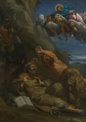Christus erscheint dem heiligen Antonius Abt während seiner Versuchung, ca. 1598