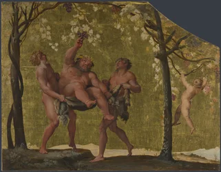 Silenus sammelt Trauben