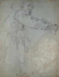 Studie einer drapierten männlichen Figur, 1580-1609