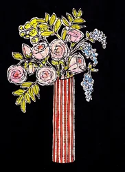 Lebendige Blumenvase