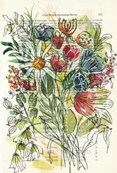 Aquarell Blumen Skizze