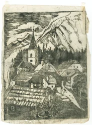 Dorf im Gebirge