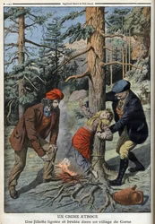 Ein Mädchen gefesselt und verbrannt in einem Dorf auf Korsika - „The Petity Journal“, 1. Mai