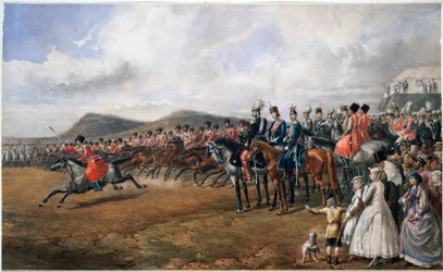 Zar Alexander II. bei der Truppeninspektion