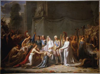 Allegorie des Einzugs von Louis XVIII in Paris am 3. Mai 1814