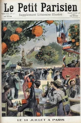 Ball am 14. Juli in Paris. In „Le Petit Parisien“ am 19.07.1908