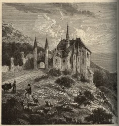 Schloss Montet - Vandoeuvre-les-Nancy - Lothringen - Gravur in „PATRIE“ - Beschreibung der malerischen Frankreich in 6 Bänden von Lucien Huard - Ende des 19. Jahrhunderts