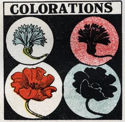 Farben: Farben. Anonyme Illustration von 1925. Private Sammlung.