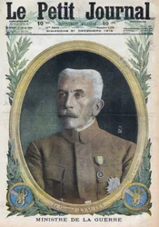Erster Weltkrieg 1914-1918. Porträt von General Hubert Lyautey (Louis-Hubert-Gonzalve Lyautey) (1854-1934), Kriegsminister. In „Le Petite Journal“, am 31.12.1916. Private Sammlung