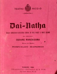 Erste Seite der Partitur von Dai-Natha, Ballett von Romualdo Marenco