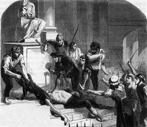 Französische Revolution - Massaker von La Glacière, Avignon - Ermordung Lescuyers